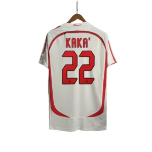 2006-07 AC Milan Ronaldo #99 Kak¨¤ #22 Maldini #3 Pirlo #21 UCL Final Retro Jersey Away Replica