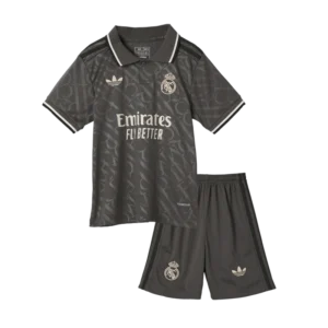 Real Madrid 24-25 Third Away Grey Kids Kits Jersey+Shorts