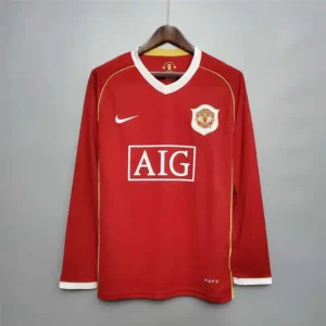 2006/07 Manchester United Retro Jersey Long Sleeve Home