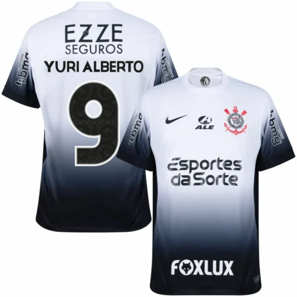 2024-2025 Corinthians Home Yuri Alberto No. 9 Jersey