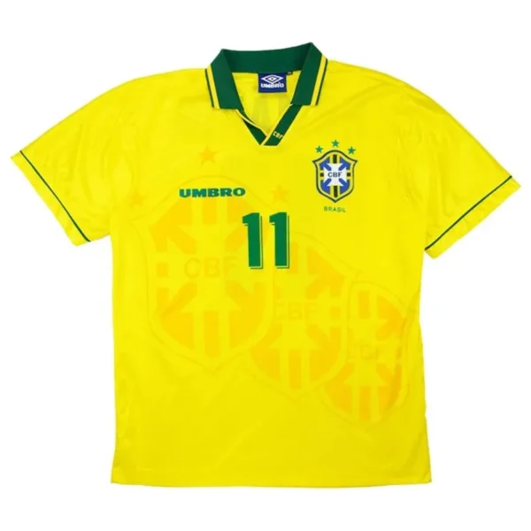 Brazil Retro Jersey Home World Cup 1994 - Image 3