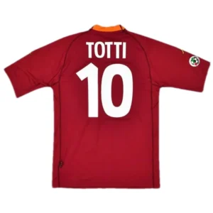 Serie A Roma Club Totti #10 Batistuta #18 Retro Jersey Home 2000-01