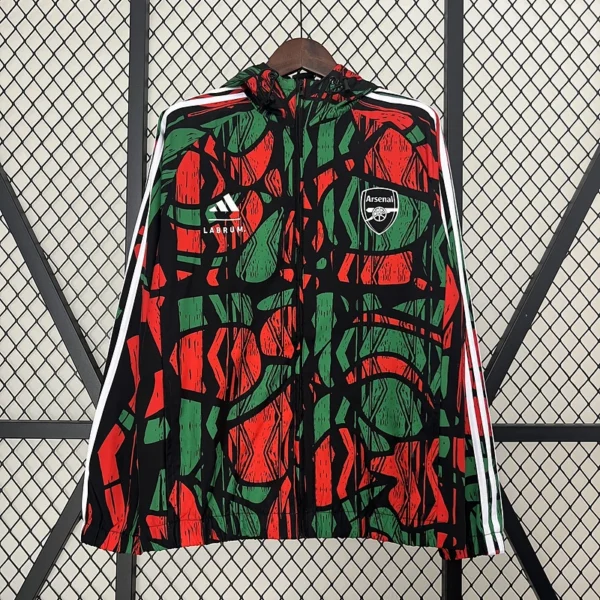 24-25 Arsenal Red&Green Windbreaker Jacket Football - Image 2