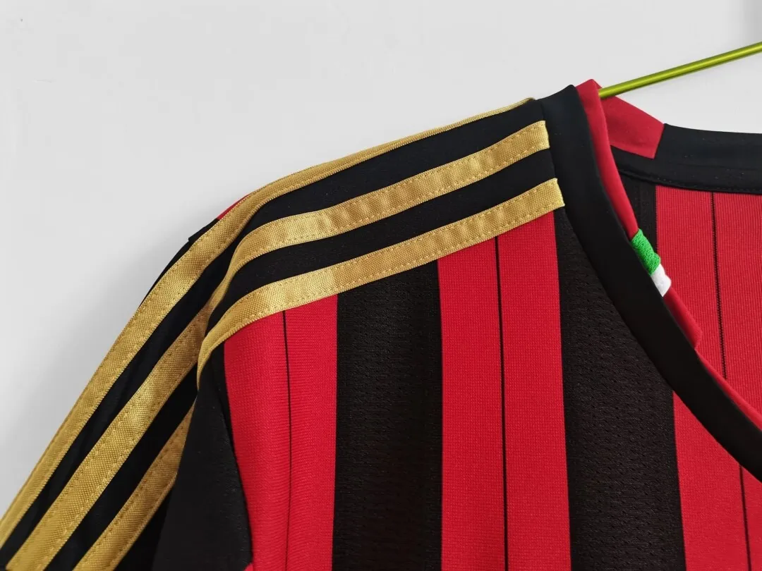 13-14 AC Milan Retro Jersey Home - Image 5