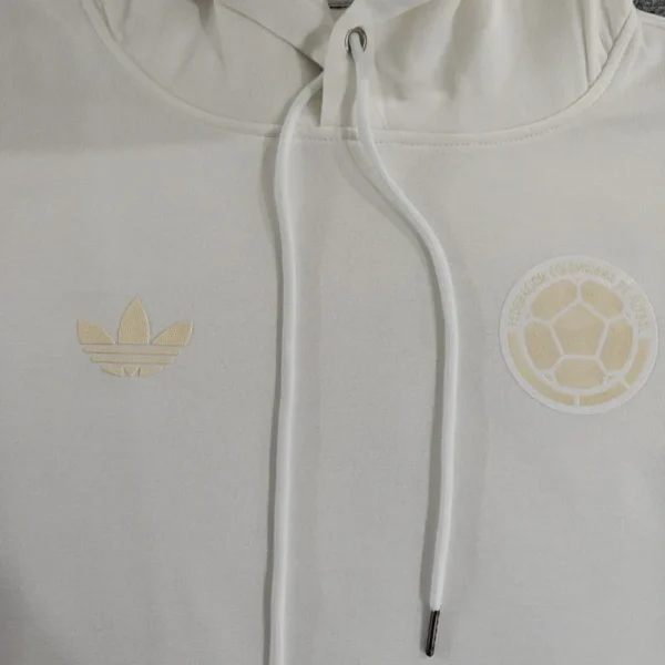 Colombia Nation 2024 100th Anniversary White Hoodie Jacket - Image 6