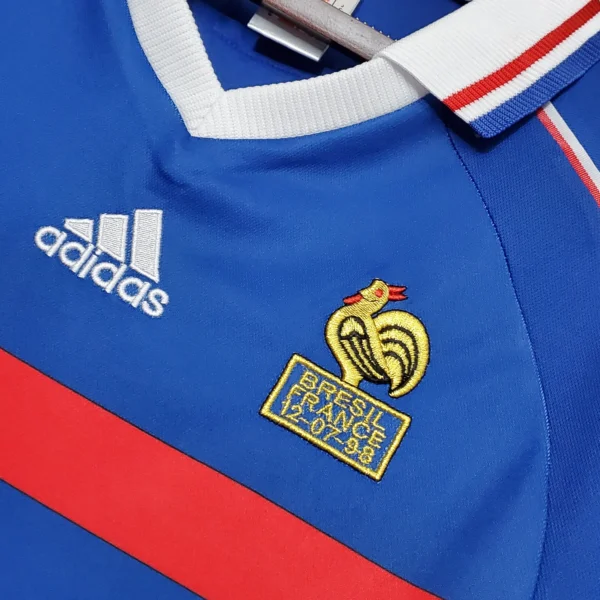 1998 France Retro Jersey Home World Cup - Image 7