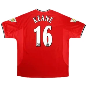 2000/02 Manchester United KEANE #16 Retro Jersey Home