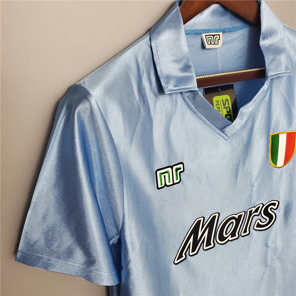 1990/91 Napoli Retro Jersey Home - Image 8