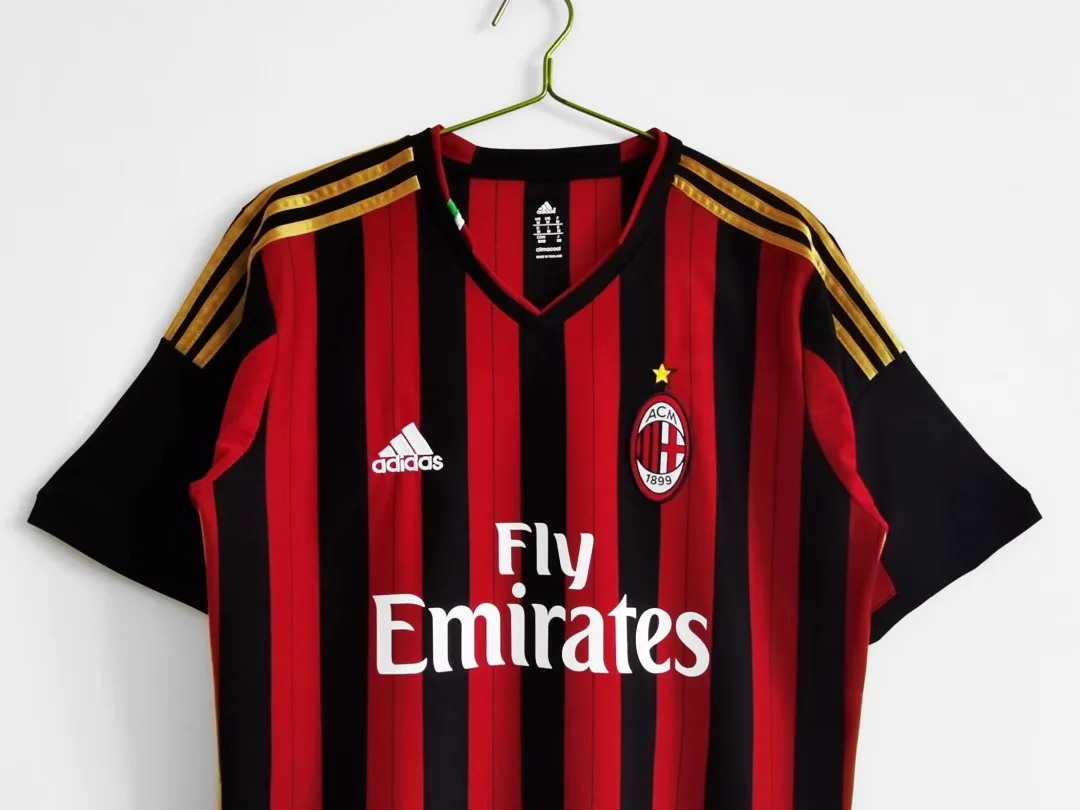 13-14 AC Milan Retro Jersey Home - Image 8
