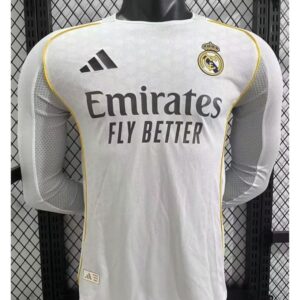 Real Madrid 2025/26 Home Authentic Shirt - Long Sleeve