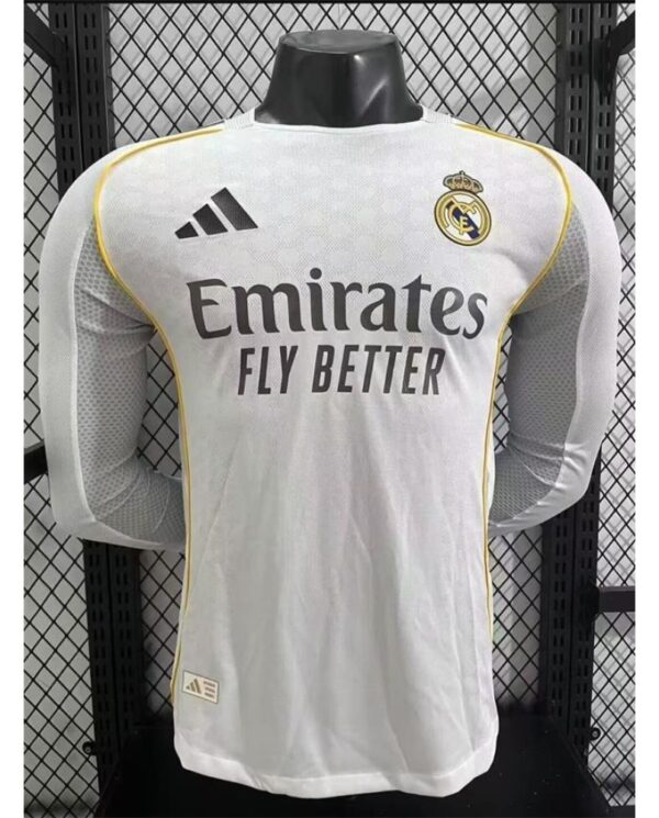 Real Madrid 2025/26 Home Authentic Shirt - Long Sleeve